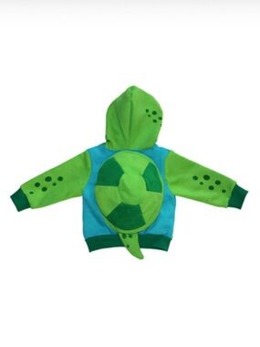 Doodle Pants Green and Teal Turtle Hoodie